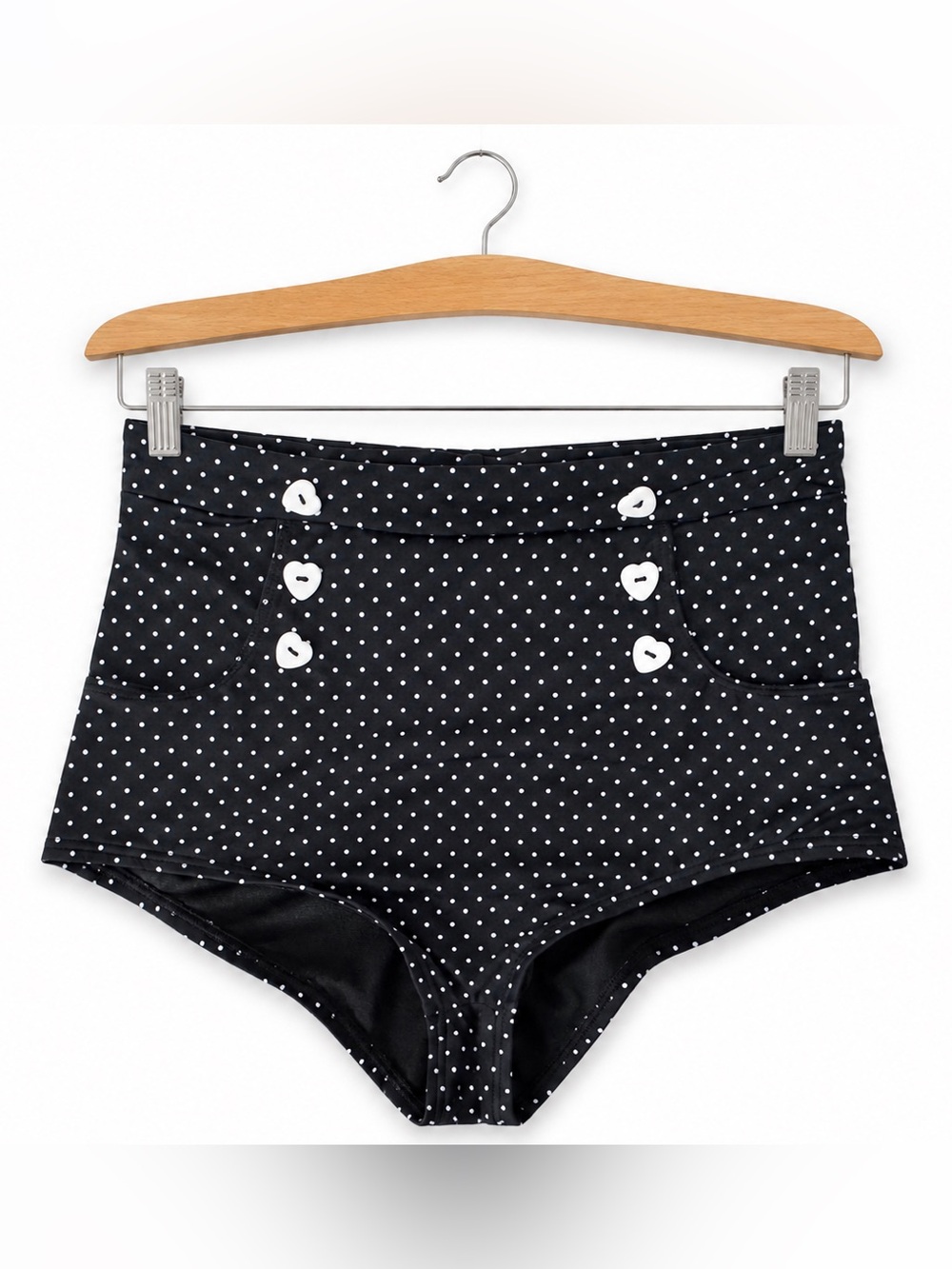 Unique Vintage Retro Polka Dot High Waist Swim Bottom Pin Up Rockabilly NWT